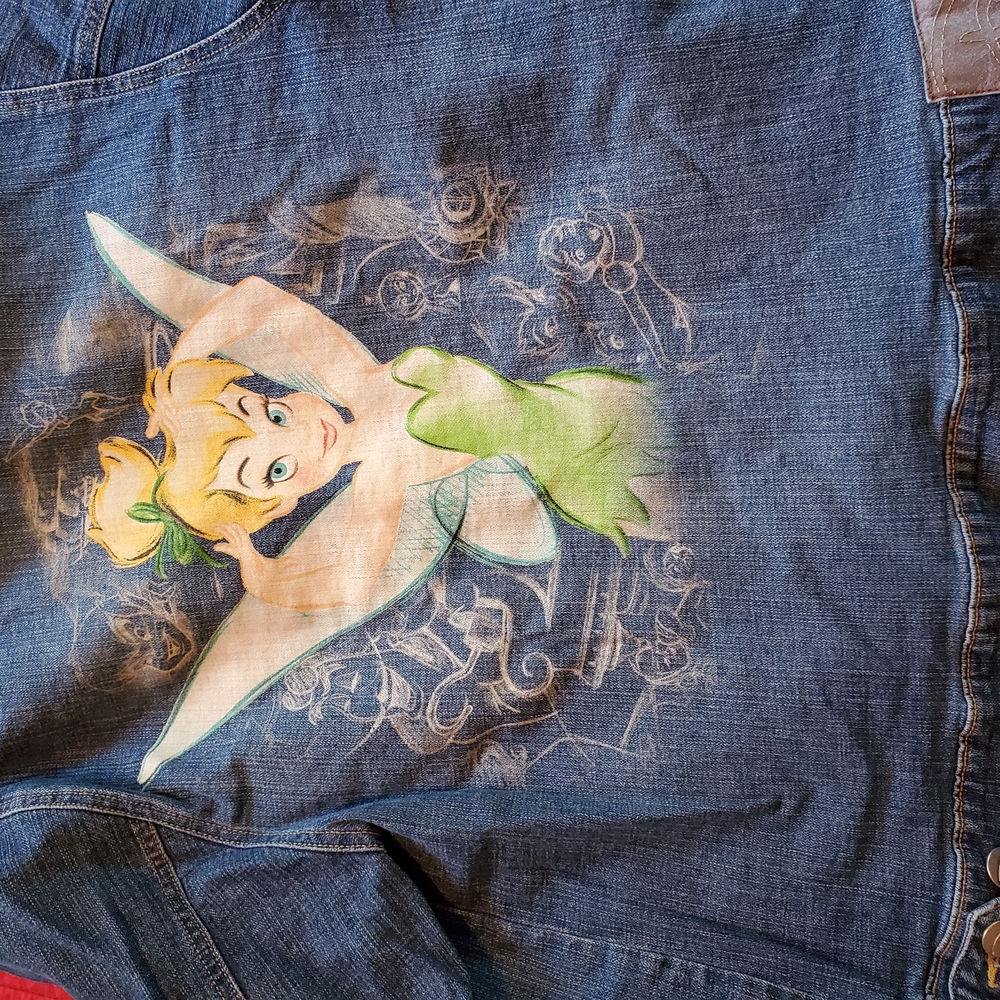 Disney Studio Collection Tinker Bell Graphic Denim Jacket